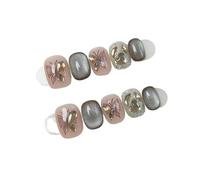 YUJIEBB 10pcs Red Oval Short Press-On Nails with Cute Tomato Design Glossy Nail Art Set for Women and Girls Wear