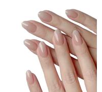 YUJIEBB 24Pcs Solid Color Wine Red Design Press on Nail Short Square False Simple Detachable Finished Full Cover Tips