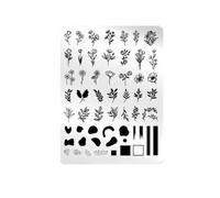 YUJIEBB Halloween Nail Art Stamping Plate Drawing Template Butterfly Heart Wave Line Image Stencil Mold Printing Tools