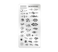 YUJIEBB Halloween Nail Art Stamping Plate Drawing Template Butterfly Heart Wave Line Image Stencil Mold Printing Tools