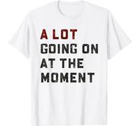 YUJINGG A Lot Going on at The Moment T-Shirt Graphic Tees Figure Letter Print Short Sleeve T Shirt (White,M)
