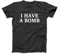 YUJINGG I Have A Bomb T-Shirt Graphic Print T Shirts for Men Women Black (Black,M)