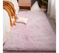 YUJINLIU Living Room Rugs 140 x 160 cm Fluffy Shaggy Rug Carpets Easy to Clean for Bedroom Living Room, Light Pink