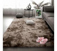 YUJINLIU Rug Shaggy 250 x 280 cm High Pile Soft Fluffy Shaggy Tie Dye Floor Carpet Easy to Clean for Kids Hallway Living Room, Brown