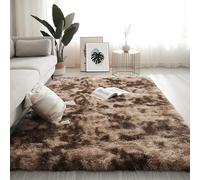 YUJINLIU Tie Dyed Shag 160 x 290 cm Extra Large Shaggy Fluffy Shaggy Area Rugs Non Slip Suit for Bedroom Dorm Nursery Kids Room Office Lounge Home Decor, Brown