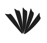 Yujintang 50pcs Archery 2 inch Arrow Feather Shield Cut Arrow Vanes Fletches Fletching for DIY Hunting Shooting Targeting Arrows (Black)
