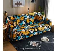 YUJOQUP High Stretch Sofa Cover 1 2 3 4 Seater Elastic Printed Sofa Slipcover Washable Polyester Couch Cover Settee Protector(Size:Single (90-140cm),Color:K)