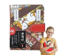 Yuju Mountain Cat Diary Series Magnetic Notebook - Japanese Cat Journal | Cute Çat Undated Diary | Simple Basic Student Sketchbook Notebook With Magnetic Closure For Drawing