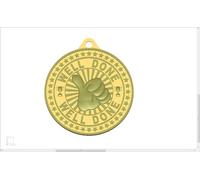 YUJUE 12 Pack Well Done Medals for Contests with Neck Ribbon for Sports, Competitions, Tournaments, Olympic Style for Kids and Adults