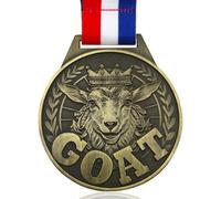 YUJUE Goat Medal, Greatest of All Time, 3" 3D Medal Award-Sided Goat Award, Ideal for Basketball and Sports Awards,Party Favors, Awards and Trophies Collections