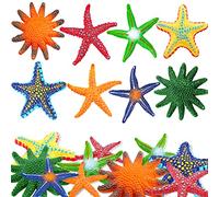 YUJUN Pack of 16 Diving Pool Toys Large Colourful Starfish for Beach Summer Pool Underwater Pool Soft Rubber Toy for Children Birthday Pool Party Gifts