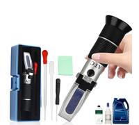 YUJUVI Antifreeze Refractometer 4 in 1 Refractometer Glycol for Analysis of Windshield Water, Battery Acid, Ethylene Glycol, Propylene Glycol (Antifreeze Refractometer)