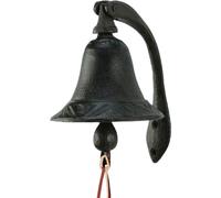YukaBa Cast Iron Logan Dinner Bell with Bracket Dinner Bell - Feel The Vibe of Traditional Family Meals and Gatherings. Made of Heavy Cast Iron