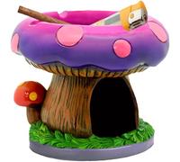 YukaBa Cute Mushroom Ashtray with Lighter Stash Spot - Cool Ashtrays for Weed Smokers and Bong Users with Smoking Accessories Collection (Pink)