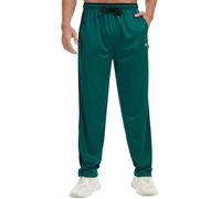 YuKaiChen Men's Jogging Bottoms Straight Leg Tracksuit Bottoms Open Hem Loose Fit Lightweight Quick Dry Jogging Pants Green XXL