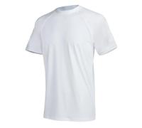 YuKaiChen Men's Rash Vest UPF 50+ Rash Guards Short Sleeve Swim Shirts UV Sun Protection Quick Dry for Surfing Diving Fishing White 3XL