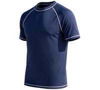 YuKaiChen Men's Rash Vest, UPF 50+ Short Sleeve Swim Shirts | Lightweight & quick drying, UV sun protection, comfortable fit, ideal for watersports, surfing, diving & fishing