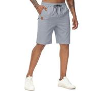 YuKaiChen Men's Shorts Classic Fit Twill Summers Casual Shorts with Zip Pockets