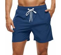 YuKaiChen Men's Swim Shorts with Zipper Pockets for Beach & Travel | Dark Mesh Lining for Modesty, Quick-dry & Chlorine-resistant, Color Stays Great for Beach, Pool & Vacation