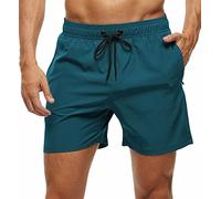 YuKaiChen Men's Swim Shorts with Zipper Pockets for Beach & Travel | Dark Mesh Lining for Modesty, Quick-dry & Chlorine-resistant, Color Stays Great for Beach, Pool & Vacation