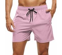 YuKaiChen Men's Swim Shorts with Zipper Pockets for Beach & Travel | Dark Mesh Lining for Modesty, Quick-dry & Chlorine-resistant, Color Stays Great for Beach, Pool & Vacation