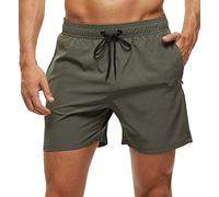 YuKaiChen Men's Swim Shorts with Zipper Pockets for Beach & Travel | Dark Mesh Lining for Modesty, Quick-dry & Chlorine-resistant, Color Stays Great for Beach, Pool & Vacation