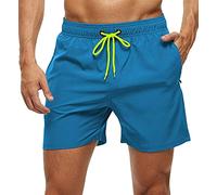 YuKaiChen Men's Swim Shorts with Zipper Pockets for Beach & Travel | Dark Mesh Lining for Modesty, Quick-dry & Chlorine-resistant, Color Stays Great for Beach, Pool & Vacation