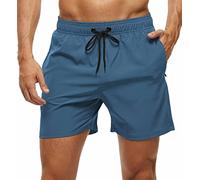 YuKaiChen Men's Swim Shorts with Zipper Pockets for Beach & Travel | Dark Mesh Lining for Modesty, Quick-dry & Chlorine-resistant, Color Stays Great for Beach, Pool & Vacation