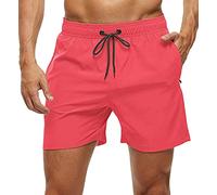 YuKaiChen Men's Swim Shorts with Zipper Pockets for Beach & Travel | Dark Mesh Lining for Modesty, Quick-dry & Chlorine-resistant, Color Stays Great for Beach, Pool & Vacation