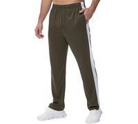 YuKaiChen Men's Tracksuit Bottoms Lightweight Joggers Summer Track Bottoms Breathable Open Weave Mesh Athletic Pants Size XXL Armgreen