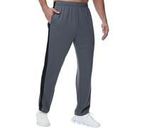 YuKaiChen Men's Tracksuit Bottoms Lightweight Joggers Summer Track Bottoms Breathable Open Weave Mesh Athletic Pants Size M Dark Grey