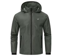YuKaiChen Waterproof Jacket Men's Rain Coat Outdoor Lightweight Packaway TPU with Taped Seams for Hiking Camping Cycling Armygreen XXL