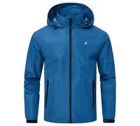 YuKaiChen Waterproof Jacket Men's Rain Coat Outdoor Lightweight Packaway TPU with Taped Seams for Hiking Camping Cycling DarkCyan XXL