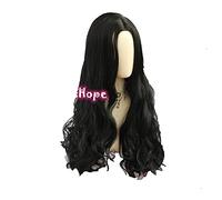 Yukako Yamagishi Cosplay Jojo Bizarre Adventure Cosplay Long Curly Black Wig Cosplay Anime Cosplay Heat Resistant Synthetic Wigs