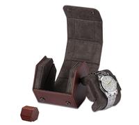 YUKAM Watch Travel Case Portable Organizer - Luxury Watch Roll Travel Box Recycled Leather Watch Storage and Display Watch case