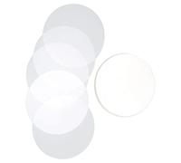 YUKERMARB 100PCS Round Badge Films, PVC Pattern Protection Transparent Badge Protective Film Making Supplies (25MM)