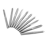 YUKERMARB 10pcs 3.175mm Router Bit Tungsten Steel Milling Cutter 45 Degree Mirror Ground Chip Flute for Wood Carving Engraving Metal Processing on Grinding Machine (45*0.1)