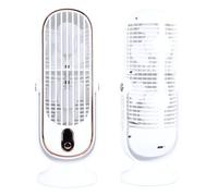 YUKERMARB Desktop Fan Usb Oscillating Quiet 1200mAh 5 Speeds (White) | Usb Charging, Abs Housing, Metal Parts, Office Bedroom Use, Car Compatibility, Quiet Cooling, 5 Speed