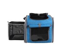 YUKERMARB Dog Bike Basket,Pet Carrier for Handlebar Expandable 4 Doors | 600D Oxford Fabric, Nylon Mesh Windows, Multi-layer Cushion, 8kg Capacity, Mount