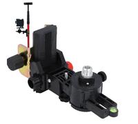 YUKERMARB Fine Tuning Bracket Level Tool Adapter, 360° Adjustable L Shape Pivoting Base Telescoping Pole Cradle Head