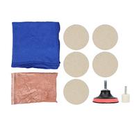YUKERMARB Glass Polishing Kit, Car Windscreen Glass Scratch Remover 100g Cerium Oxide Powder Wheels Set Polish Pads