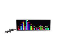 YUKERMARB LED Music Spectrum Display, RGB Music Spectrum Display Audio Analyzer 384 LED Voice Sensor Clock 12 Modes 7 Colors USB Powered with Sound Cable Control for Home Party