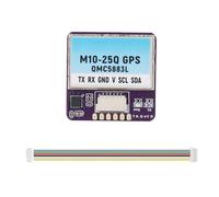 YUKERMARB M10-25Q GPS Module with QMC5883L Compass, 10Hz Output, 72 Channels, for FPV Racing Drone, SH1.0-6P and Soldering Pad, 5V, 162dBm Sensitivity