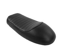 YUKERMARB Motorcycle One Piece Seat Artificial Leather Saddle with Thick Cushion Hump Design 20.3 X 7.1 X 3.15 in Replacement Seat for Vintage Street Riding for CB G Series (Striped Style)