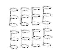 YUKERMARB Rings 3 Hole Book Rings Loose Leaf Reusable Electroplated Metal Glossy Flat Surface Holds 100 Sheets with 300 Degree Fold for DIY Handbook Photo Album Desk Calendar (Silver)