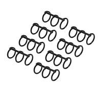 YUKERMARB Rings 3 Hole Book Rings Loose Leaf Reusable Electroplated Metal Glossy Flat Surface Holds 100 Sheets with 300 Degree Fold for DIY Handbook Photo Album Desk Calendar (Black)