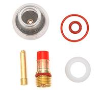 YUKERMARB WP Welding Torch Kit, Transparent Glass Welding Cup Collet Torch Accessories High Temperature Gas Lens, for WP 17 18 26 Argon Arc (Brass+Copper+Glass 3)