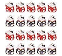 Yukfhgt Enamel Lucky Cat Charm Japanese Charm Pendants 20 Pcs Animal Charms Copper Bracelet Accessories for DIY Necklace Bracelet Jewelry Supplies for New Year Party Supplies