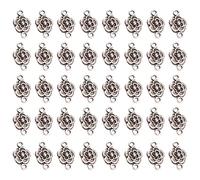 Yukfhgt Lotus Flower Pendants Charm Alloy Dangle Charms 10PCS Lotus Bead Charm for DIY Jewelry Crafts Supplies Making Accessory, Alloy, No Gemstone