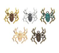 Yukfhgt Vintage Spider Charms 40pcs Creative Animal Charms Alloy Dangle Charms for DIY Key Chain Bracelet Necklace Halloween Jewelry Making, Alloy, No Gemstone
